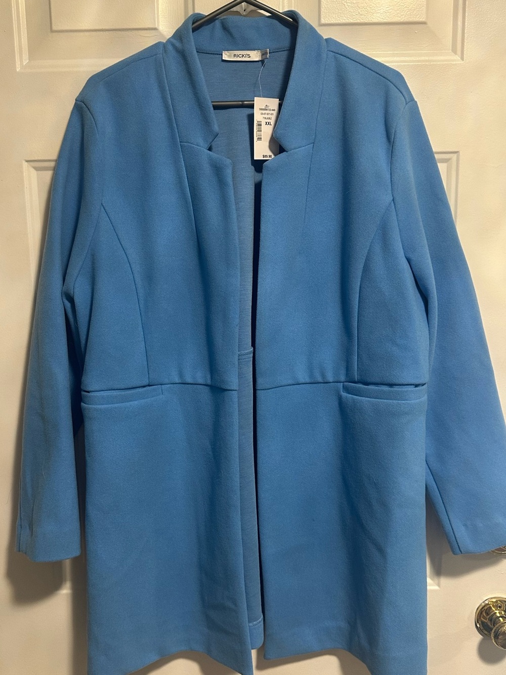 Ricki's Sky Blue Open-Front Trench Coat